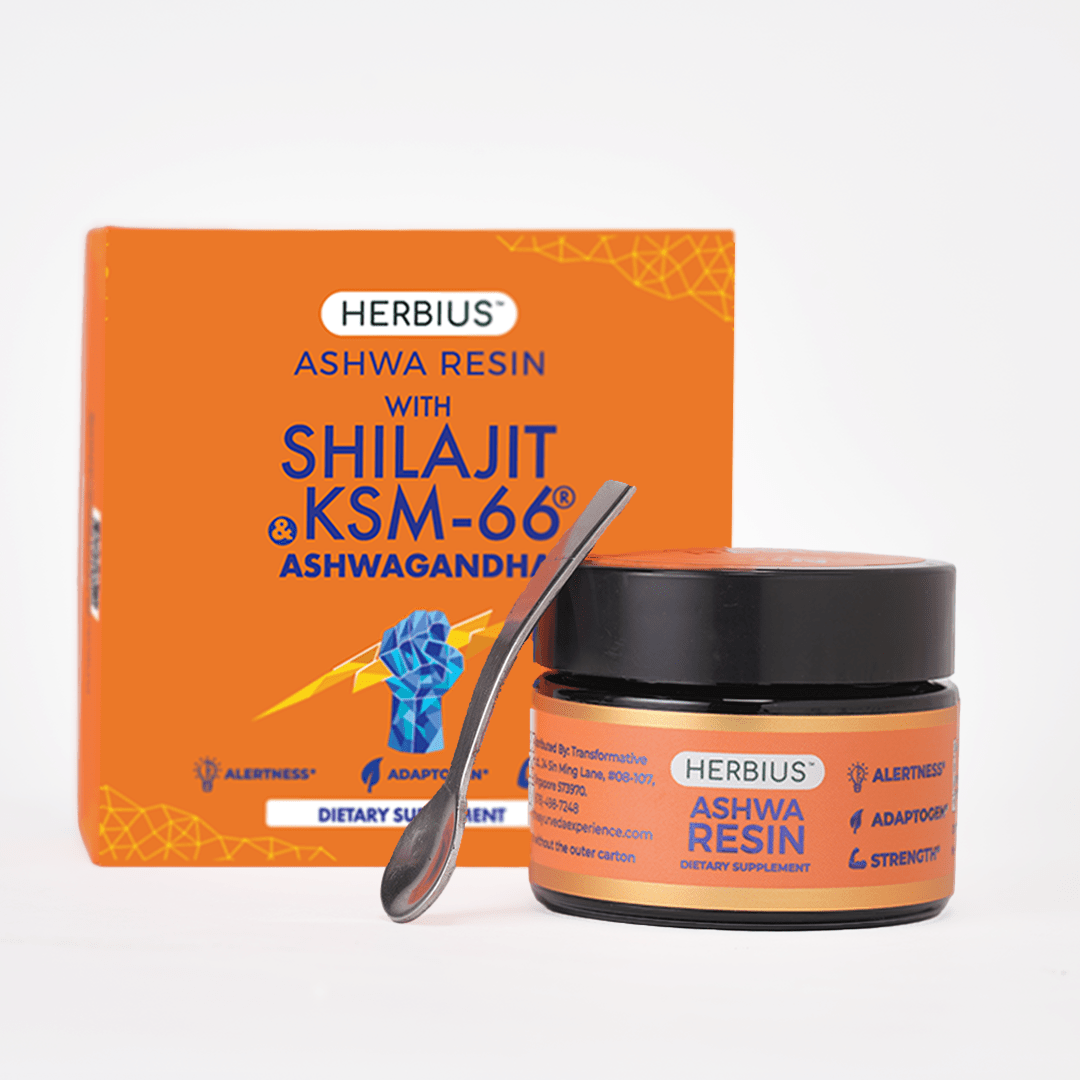 HERBIUS™ ASHWA RESIN: A Powerful Ayurvedic Blend of Pure Himalayan Shilajit and the World’s Most Clinically Studied KSM-66® Ashwagandha Supplements Ayuttva 