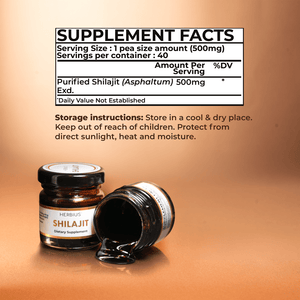 Herbius™ Shilajit | 100% Pure Himalayan Resin For Natural Energy, Hormonal Balance & Menopause Support - 20g Supplements Ayuttva 
