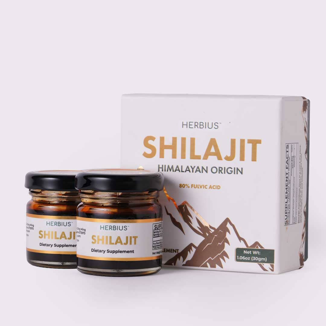 Herbius™ Shilajit | 100% Pure Himalayan Resin For Natural Energy, Hormonal Balance & Menopause Support - 30g - Pack of 2 Supplements Ayuttva 