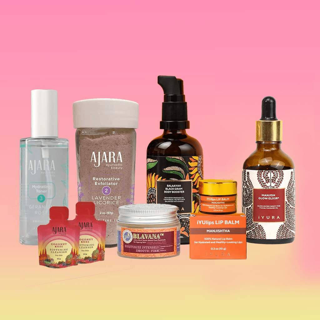 Holiday Glow Routine :- A Perfectly Curated Bundle of 7-Bestsellers in Face & Body Care Beauty set The Ayurveda Experience 