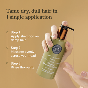 Soft-O-More Shampoo – Cleanses, Moisturizes, Unfrizzes the look of Dry, Dull, Damaged or Aging Hair – Ultra-Hydrating Formula with Moringa, Gotu Kola and Black Gram – Best Shampoo For Damaged, Frizzy Hair