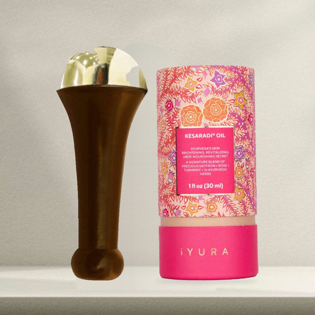 Kansa Wand - Personal Face Wand and Kesaradi Face Oil (1 fl oz) Skin Care The Ayurveda Experience 