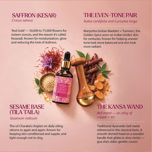 Kansa Wand - Personal Face Wand and Kesaradi Face Oil (1.69 fl oz) Skin Care The Ayurveda Experience 
