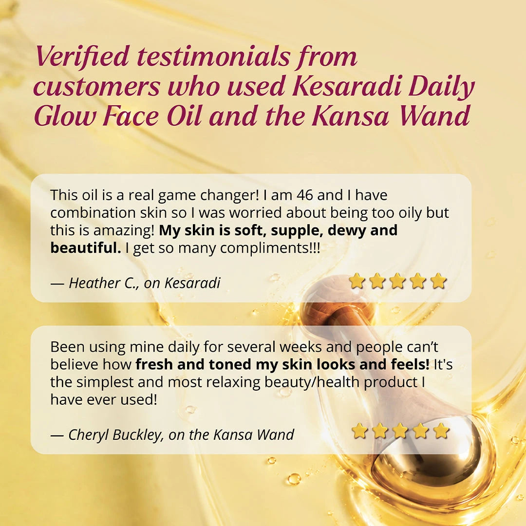 Kansa Wand - Personal Face Wand and Kesaradi Face Oil (1.69 fl oz) Skin Care The Ayurveda Experience 