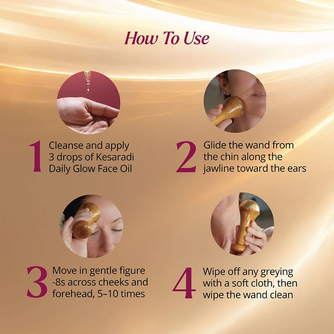 Kansa Wand - Personal Face Wand and Kesaradi Face Oil (1.69 fl oz) Skin Care The Ayurveda Experience 