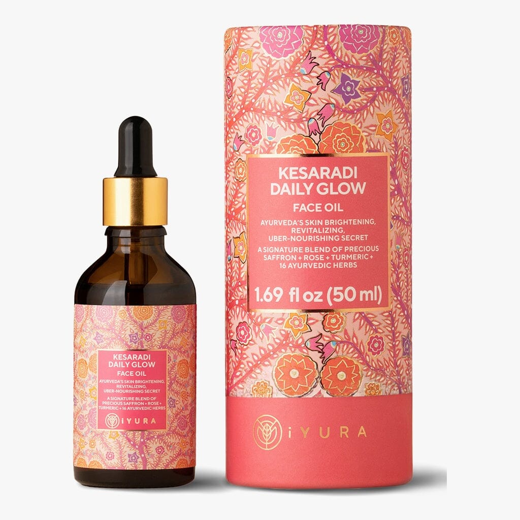 Kesaradi Daily Glow Oil - Face Oil Moisturizer for Dry Skin or Sensitive Skin - Natural Skincare for Glowing Skin Face oil iYURA 