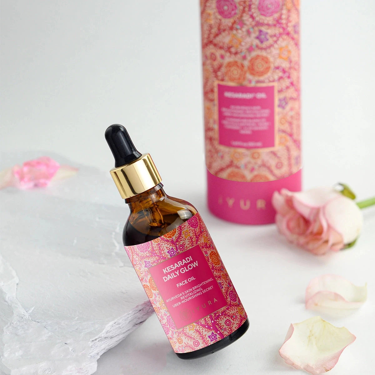 Kesaradi Daily Glow Oil - iYURA - Infused with Saffron - Best Face Moisturizer to Get Natural Glow Face oil iYURA 