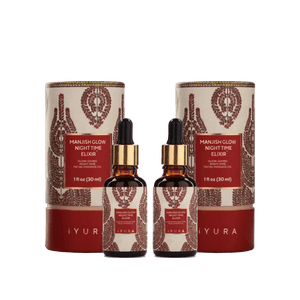 Manjish Glow Night Time Elixir - An Ayurvedic Face Oil Moisturizer Boosted with Manjistha - 30 mL - Pack of 2 Night-time face oil iYURA 