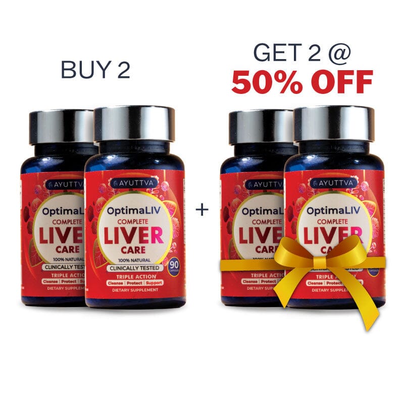 OptimaLIV - A Clinically Tested Ayurvedic Liver Function Supplement | Pack of 2 - Get Another Pack of 2 at 50% OFF Supplements Ayuttva 