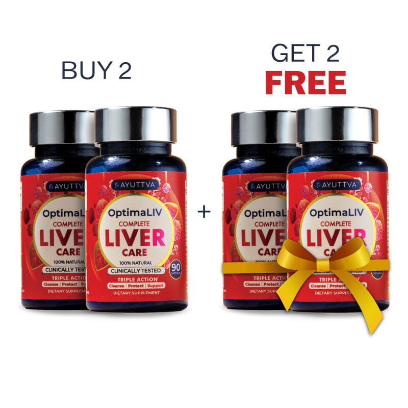 OptimaLIV: A Clinically Tested, Triple-Action Ayurvedic Liver Function Supplement | Pack of 2 - Get FREE OptimaLIV Pack of 2 Supplements Ayuttva 