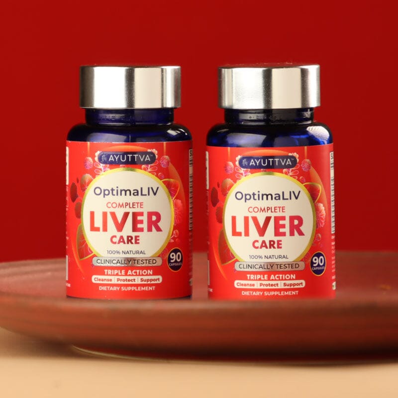 OptimaLIV - Clinically Tested Plant-Based Liver Support Formula - Pack of 2 Supplements Ayuttva 