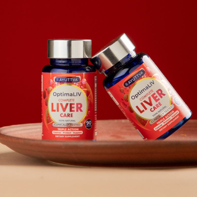 OptimaLIV - Clinically Tested Plant-Based Liver Support Formula - Pack of 2 Supplements Ayuttva 