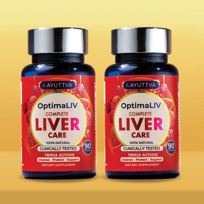 OptimaLIV - Clinically Tested Plant-Based Liver Support Formula - Pack of 2 Supplements Ayuttva 