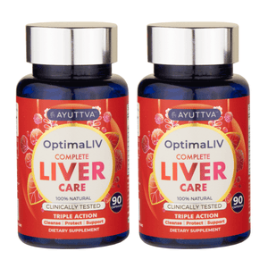 OptimaLIV | Clinically Tested, Triple-Action Ayurvedic Liver Function Supplement - Pack of 2 Supplements Ayuttva 
