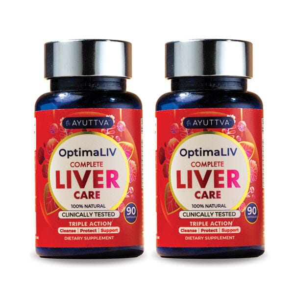 OptimaLIV | Clinically Tested, Triple-Action Ayurvedic Liver Function Supplement | Pack of 2 Supplements Ayuttva 