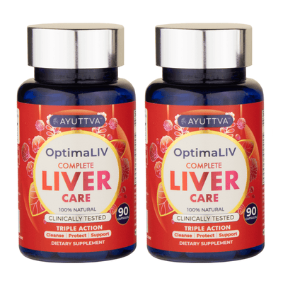 OptimaLIV | Clinically Tested, Triple-Action Ayurvedic Liver Function Supplement | Pack of 2 Supplements Ayuttva