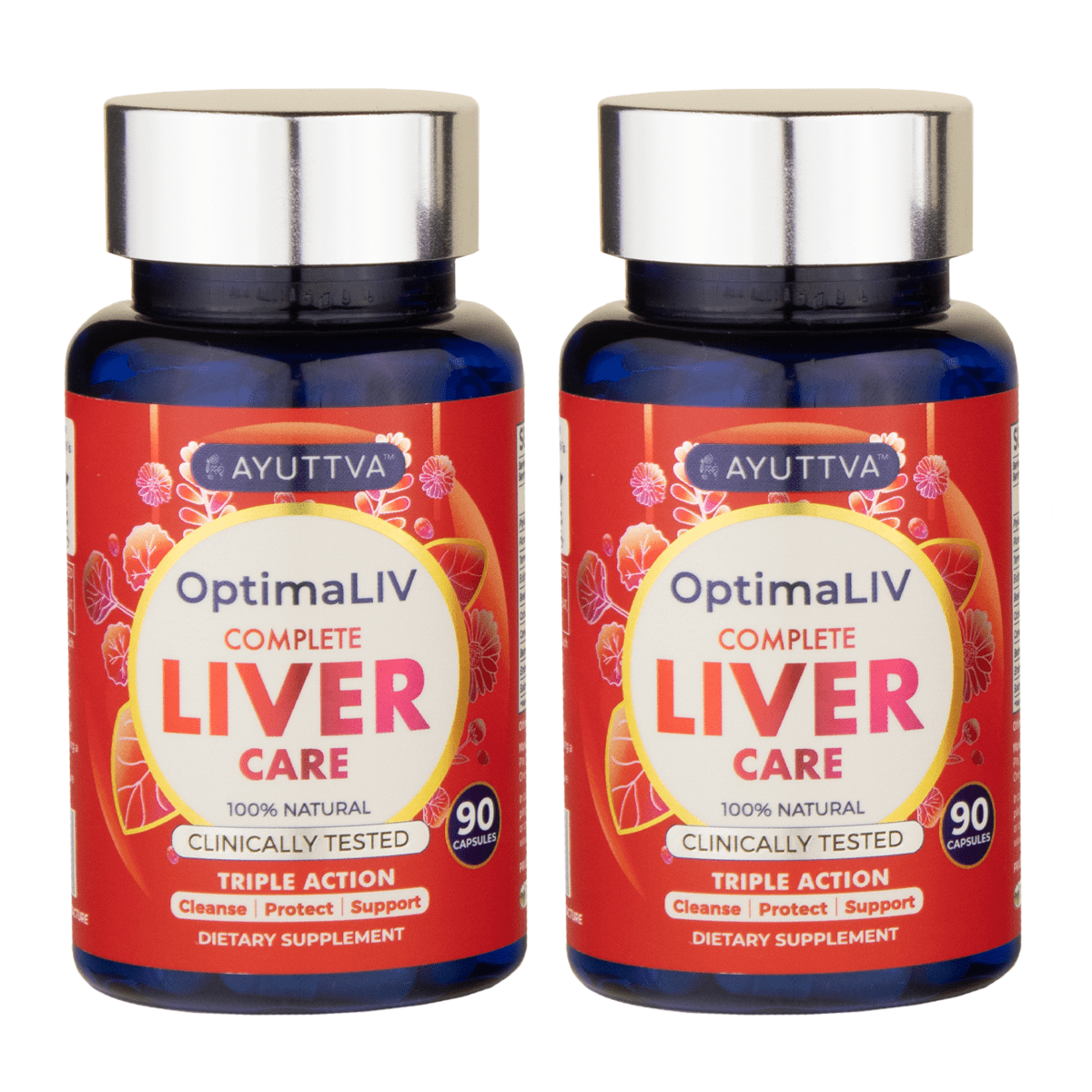 OptimaLIV | Clinically Tested, Triple-Action Ayurvedic Liver Function Supplement | Pack of 2 Supplements Ayuttva 