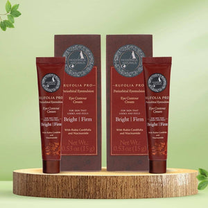 Rufolia Pro Periorbital Eyemulsion - Brightens, Firms and moisturizes Under-Eyes | Eye Contour Unique, Naturally Peach-Hued Cream Eye Cream A Modernica Naturalis Pack of 2 
