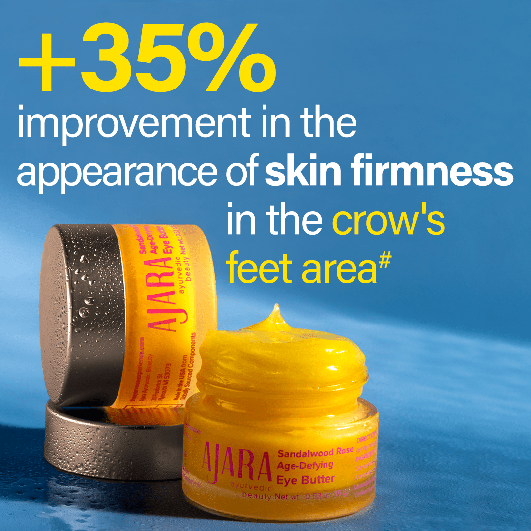 Sandalwood Age-Defying Eye Butter - 100% Natural Eye Butter With Ghee, Sandalwood & Rose - Smooths the Look of Fine Lines & Wrinkles Eye Care Ajara 