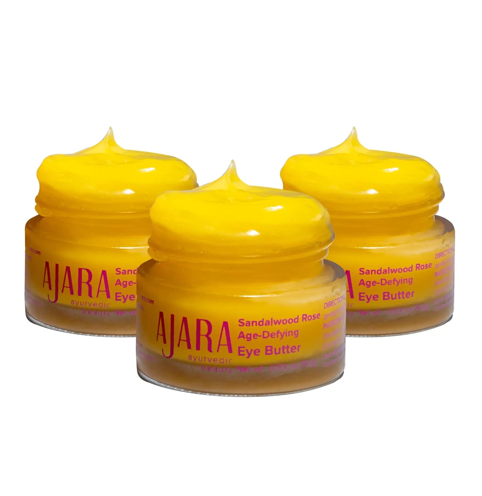 Sandalwood Rose Age Defying Eye Butter - Along With Ghee, Sandalwood and Other Natural Ingredients - Pack of 3 Eye Care Ajara 