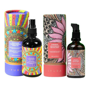 SEASON OF AYURVEDA: Head-to-Toe Glow Duo - Full-Sizes of Ambhring Hair Oil & Shamanri Young Energy Body Oil worth $84 USD! Skin Care The Ayurveda Experience 