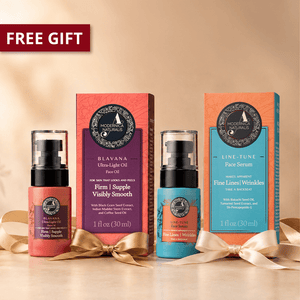 SEASON OF AYURVEDA: The Satin-Smooth Skin Set - Full-Sizes of Blavana Ultra-Light Face Oil & Line-Tune Face Serum worth $91 USD! The Ayurveda Experience 