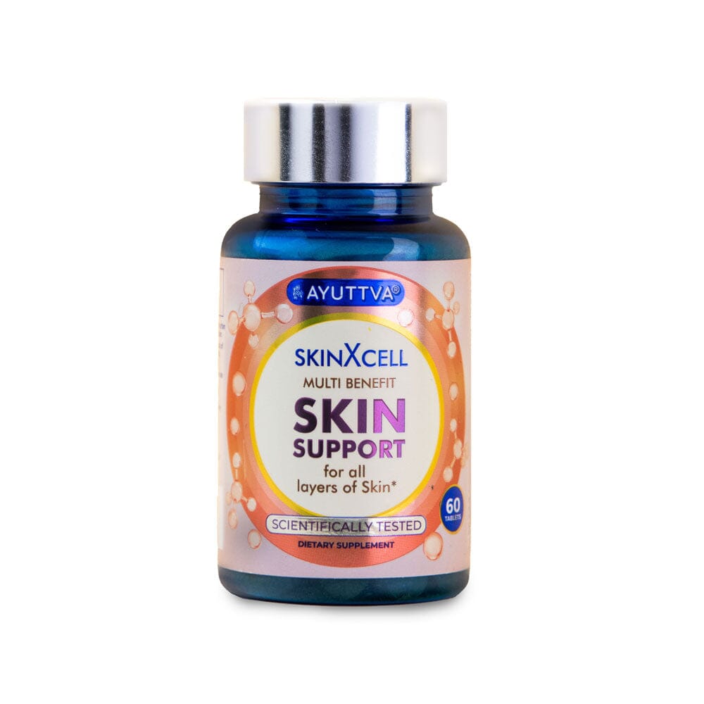 SkinXcell - Multi Benefit Skin Support For ALL Layers | VEGAN Collagen Booster Supplements Ayuttva 