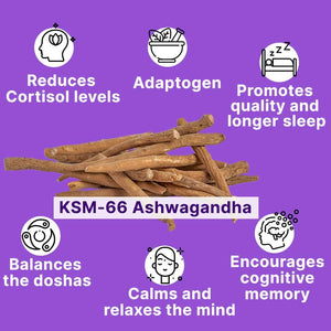 Sleep Gummies with KSM 66 Ashwagandha and Valerian Root for Blissful Sleep | Tasty Blueberry Flavor Supplements Ayuttva 