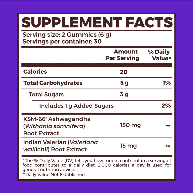 Sleep Gummies with KSM 66 Ashwagandha and Valerian Root for Blissful Sleep | Tasty Blueberry Flavor | Supplements Ayuttva 