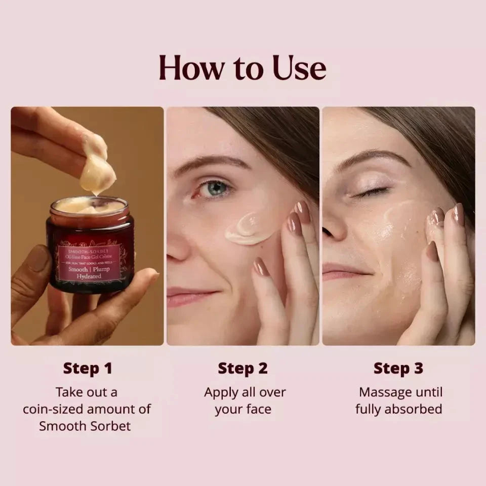 Smooth-Sorbet: Oil-Free Face Gel Crème - For Mature, Dull and Aging Skin - Matte Cloud-Like Glow Instantly Lotion & Moisturizer A. Modernica Naturalis 
