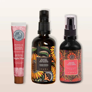 The Premium Bestsellers Bundle - Targeted, Gentle & Effective Natural Skincare for delicate, mature, thinning, aging skin with OG Beauty set The Ayurveda Experience 