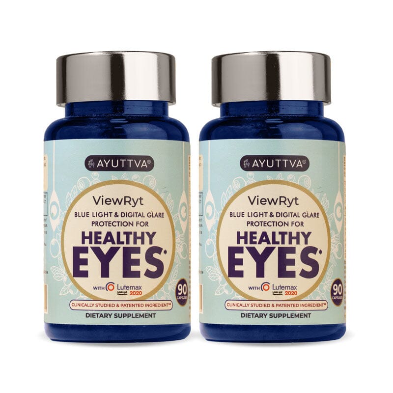 ViewRyt – Botanical Supplement with Clinically Proven Lutemax2020 for Healthy Eyes - Pack of 2 Supplements Ayuttva 