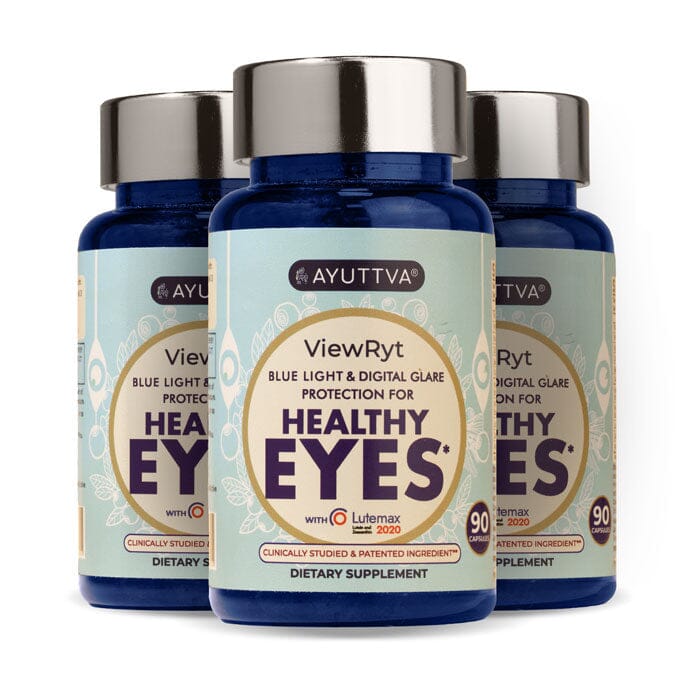 ViewRyt – Botanical Supplement with Clinically Proven Lutemax2020 for Healthy Eyes - Pack of 3 Supplements Ayuttva 