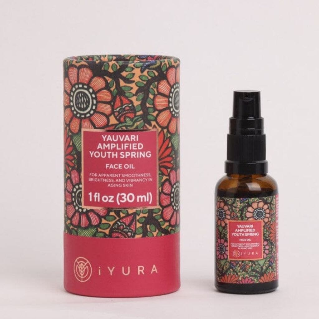 Yauvari Amplified Youth Spring - Ayurvedic Face Moisturizing Oil with Black Gram - Rich, Colorless, Aromatic 'Youth Spring' Face oil iYURA 