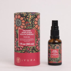 Yauvari Amplified Youth Spring - Ayurvedic Face Moisturizing Oil with Black Gram - Rich, Colorless, Aromatic 'Youth Spring' Face oil iYURA 