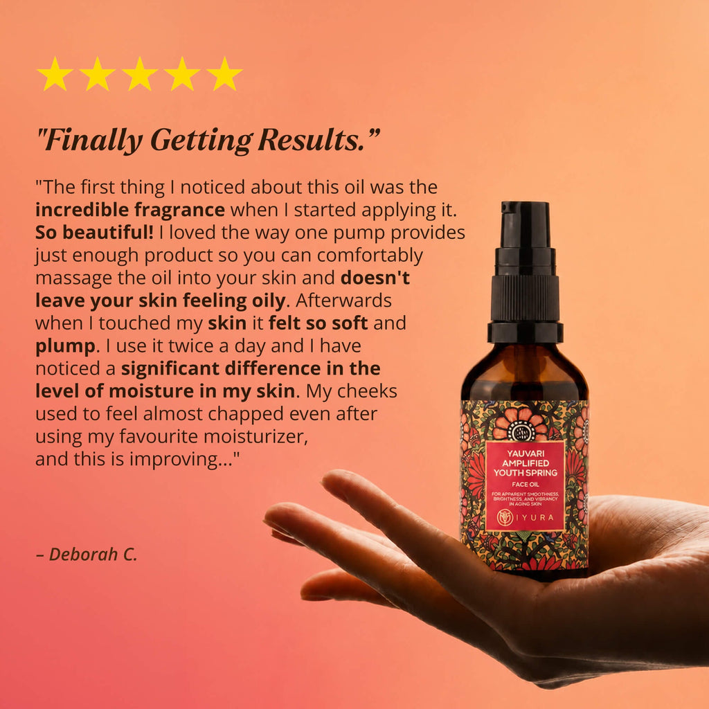 Yauvari Amplified Youth Spring - Best Face Moisturizer for Dry Skin, Aging or Mature Skin - Natural Skincare with Natural Vitamin E & Vitamin B Face oil iYURA 