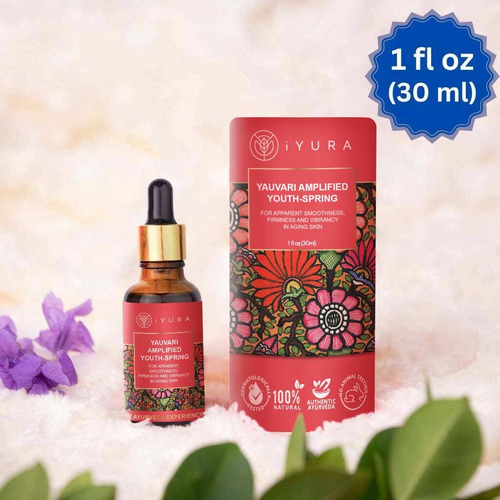 Yauvari Amplified Youth Spring - Best Face Moisturizer for Dry Skin, Aging or Mature Skin - Replaces Your Anti Aging Moisturizer - Natural Skincare with Natural Vitamin E, Vitamin A, Vitamin B. Face oil iYURA 