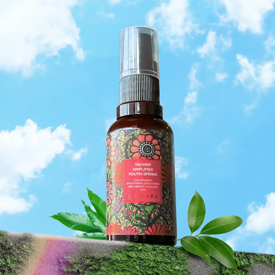 Yauvari Amplified Youth Spring - Face Moisturizing Oil with Black Gram - Rich, Aromatic 'Youth Spring' - 30mL Face oil iYURA 