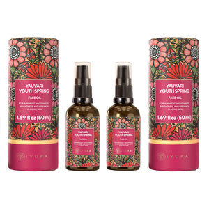 Yauvari Amplified Youth Spring - For Mature, Aging, Dry Skin - Infused with Black Gram - Pack of 2 Face oil iYURA 