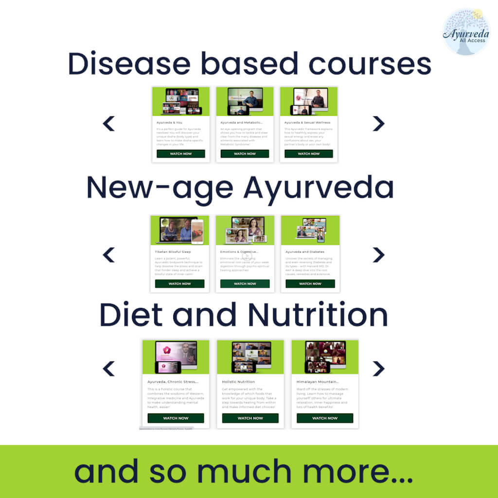 Ayurveda All Access - Monthly Subscription to All Ayurveda Video Courses Educational Course The Ayurveda Experience 