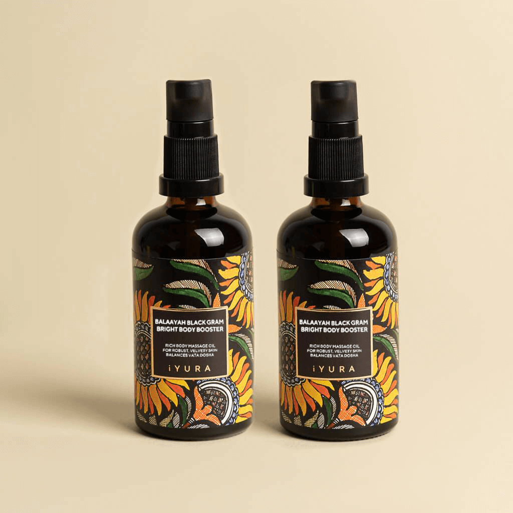 Balaayah Black Gram Bright Body Booster - With Sweet &amp; Citrusy Aroma of Jasmine, Cardamom, Orange and Lemongrass - Pack of 2