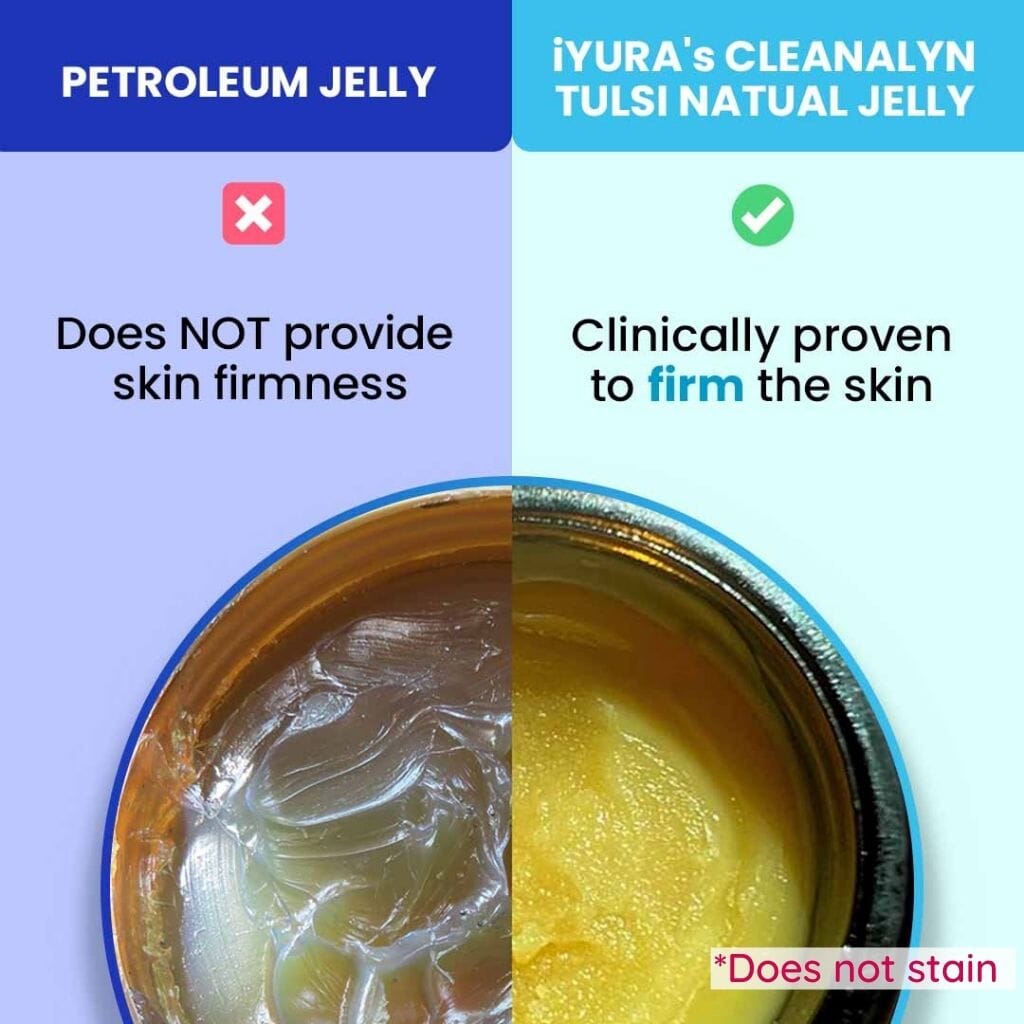Bestselling PetroFree Jelly Duo: Cleanalyn Natural Jelly: Tulsi and Eucalyptus - For Excessively Dry Skin Natural Jelly iYURA 