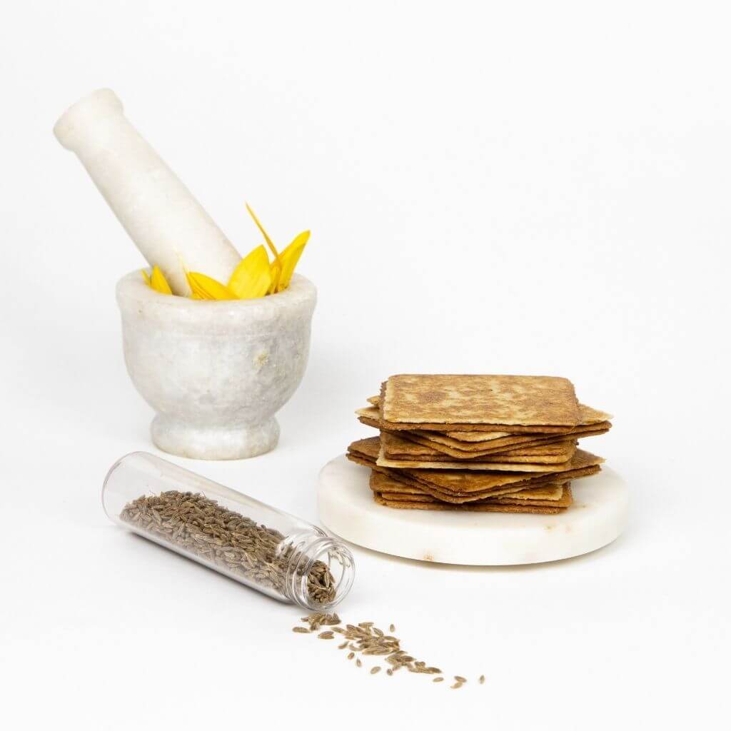 Cumin Thins - Toasted Wheat Crackers Snacks Ayuttva 