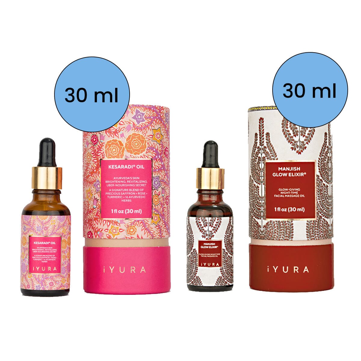 Day & Night Face Oil Duo - Best Moisturizer for Healthy Skin - Pick Your Size Beauty set iYURA 