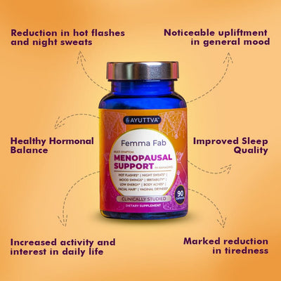 Femma Fab - Clinically Tested Supplement for Menopausal Support, 45 Days' Supply Supplements Ayuttva