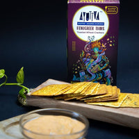 Fenugreek Thins - Toasted Wheat Crackers Snacks Ayuttva 