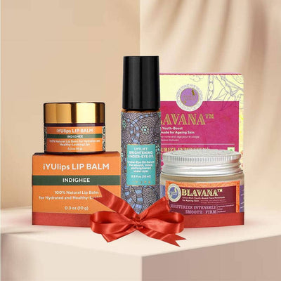 FREE GIFT: Ageless Illumination Trio For Softer, Smoother & Glowing Under-Eyes, Face & Lips - with Blavana Ultra-Rich Youth-Boost Face Pommade, Lytlift Brightening Under-Eye Oil and iYUlips Indi-Ghee Lip Balm singleton_gift The Ayurveda Experience