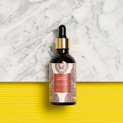 Glow Elixir - 100% Natural Night-Time Face Oil - Reduces Age Spots' Appearance, Look of Wrinkles & Fine Lines - Made with Manjistha, Lemon and Butter Tree Bark Night-time face oil iYURA