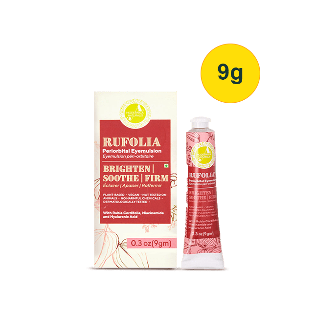 Rufolia Periorbital Eyemulsion - Brighten, Soothe and Firm Under-Eyes with Manjistha, Aloe Vera, Niacinamide and Hyaluronic Acid - Pick Your Size Eye Cream A Modernica Naturalis 0.31 oz (9 g) 