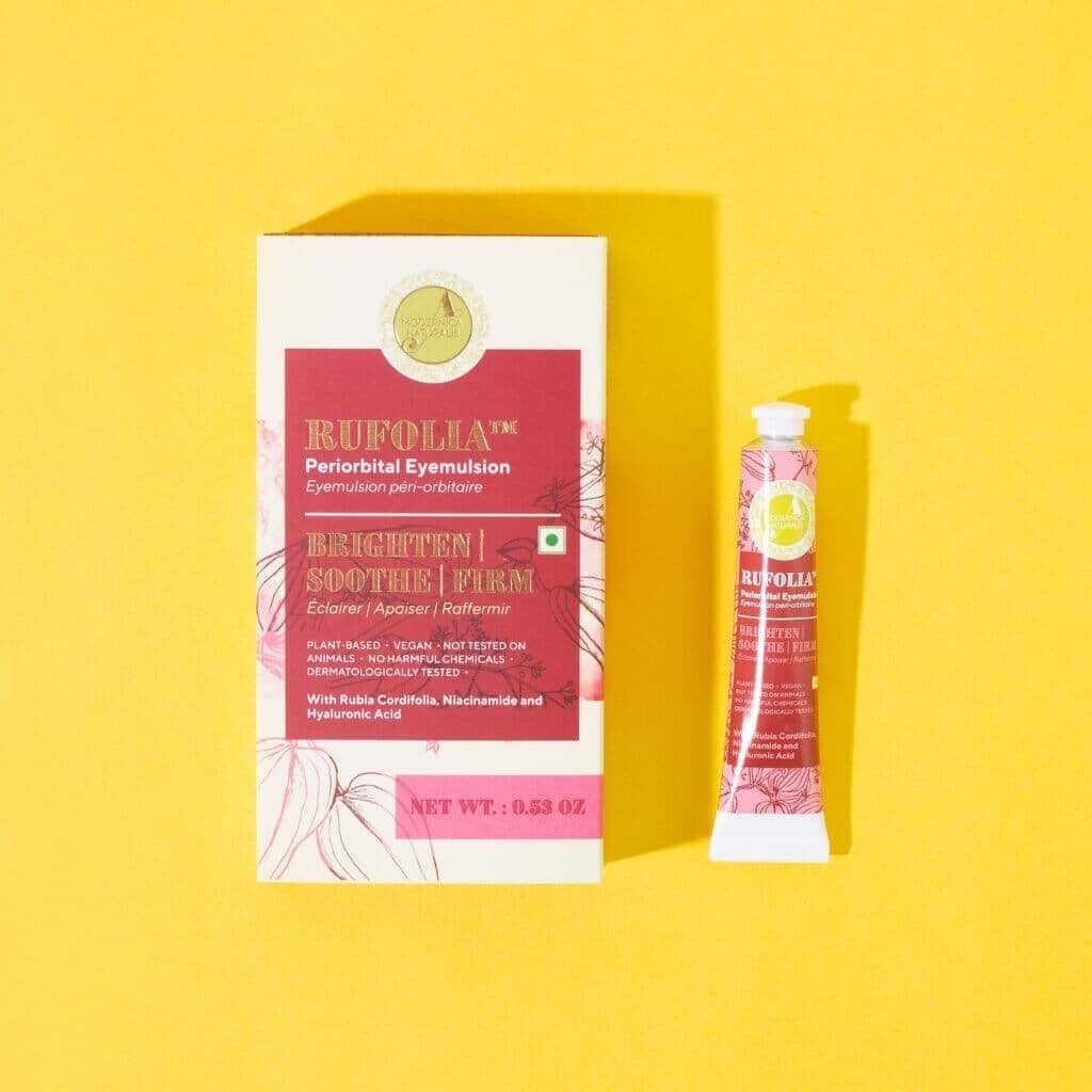 Rufolia Periorbital Eyemulsion - Brighten, Soothe and Firm Under-Eyes with Manjistha, Aloe Vera, Niacinamide and Hyaluronic Acid - Pick Your Size Eye Cream A Modernica Naturalis 